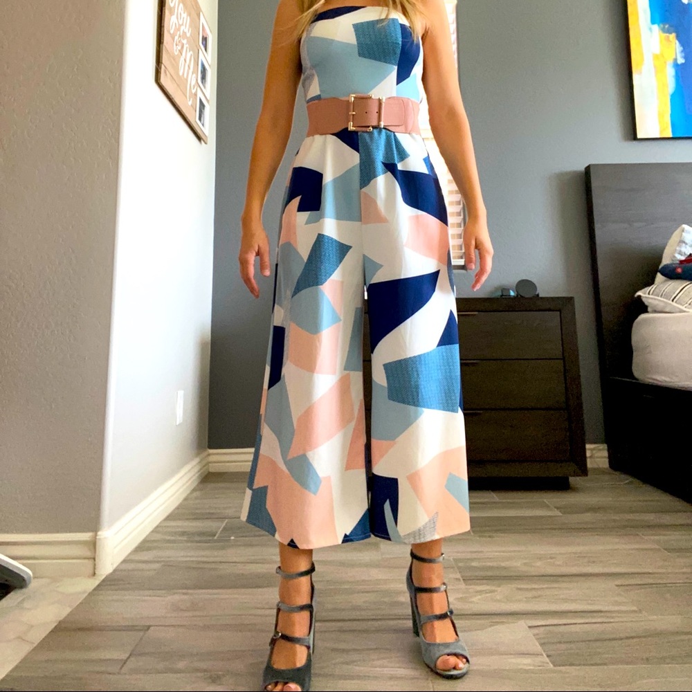 Boutique romper sweetheart top pant suit